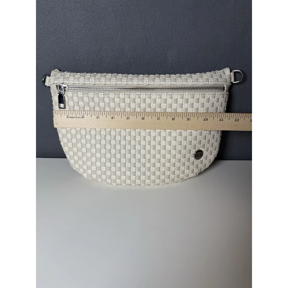 Iris & Rainbow Day In Tessellate Bag Beige & White Checkered Crossbody Purse